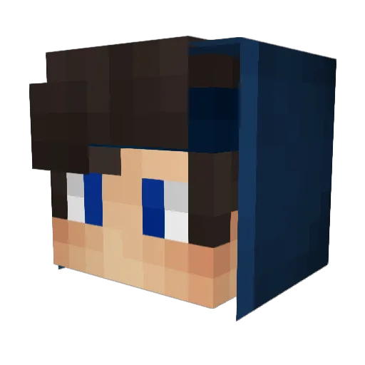 xBaran Minecraft avatar head, 3D render