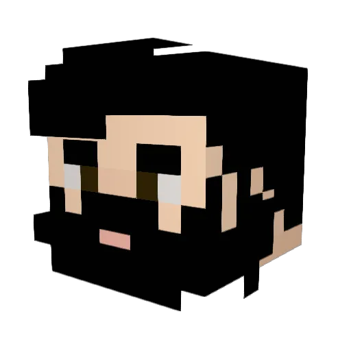 xBarbasFx Minecraft avatar head, 3D render