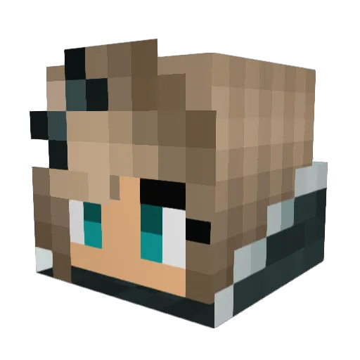 xBassKnight Minecraft avatar head, 3D render