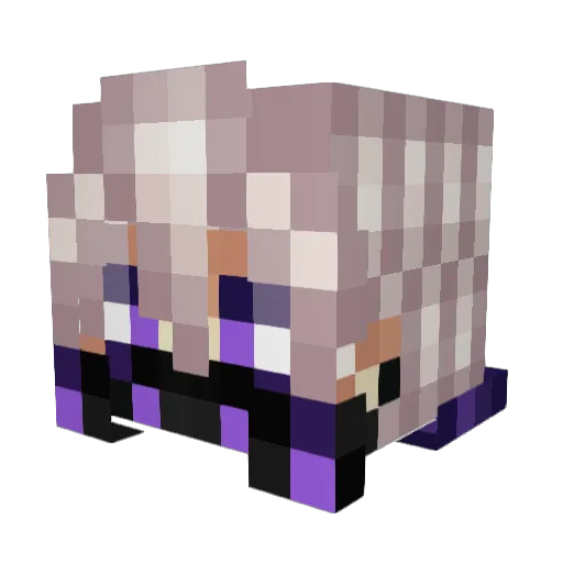 xBasshy Minecraft avatar head, 3D render