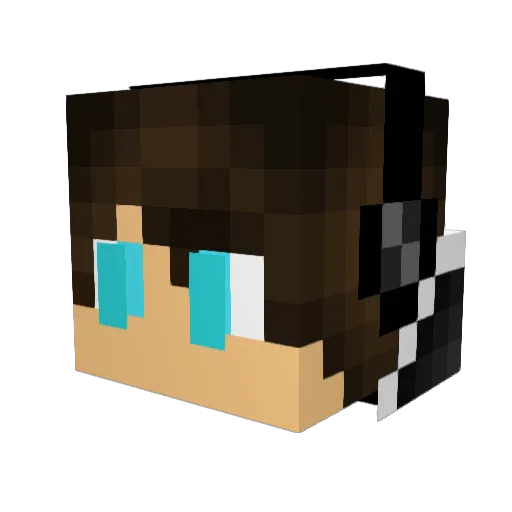 xBatonx Minecraft avatar head, 3D render