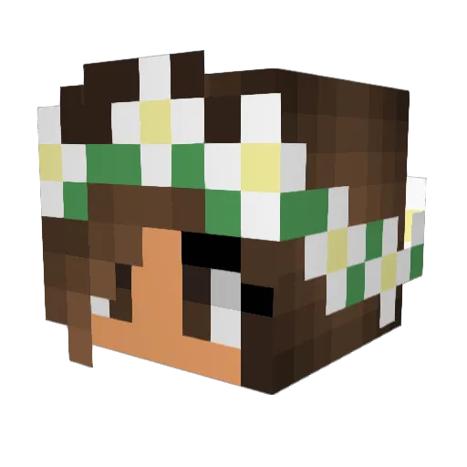xBeaz Minecraft avatar head, 3D render