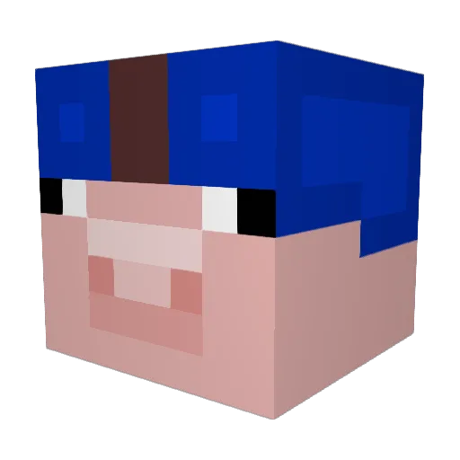 xBedwars Minecraft avatar head, 3D render