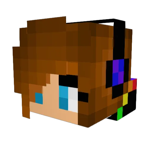 xBeldin Minecraft avatar head, 3D render