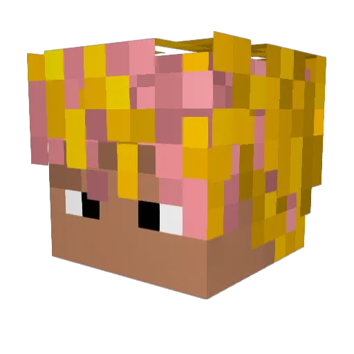 xBelik Minecraft avatar head, 3D render