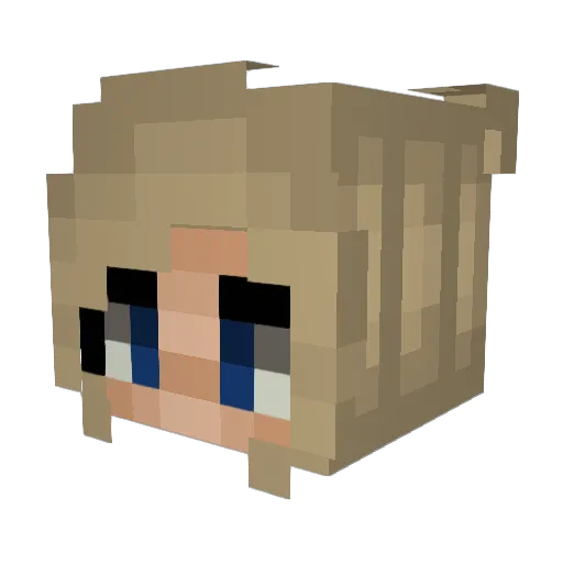 xBella03 Minecraft avatar head, 3D render