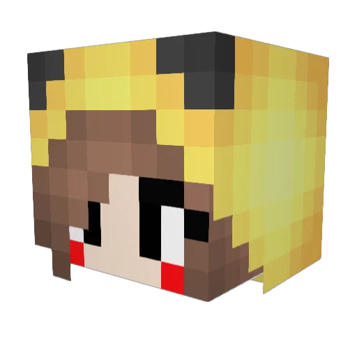 xBellaStar Minecraft avatar head, 3D render