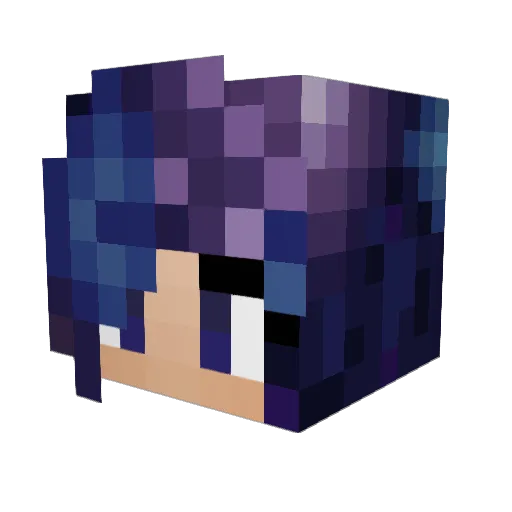 xBellanotte Minecraft avatar head, 3D render