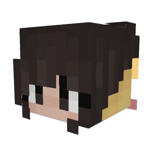 xBelovedSky Minecraft avatar head, 3D render