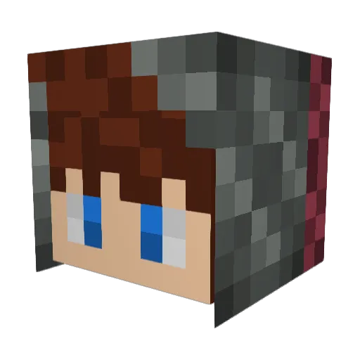 xBen1208 Minecraft avatar head, 3D render