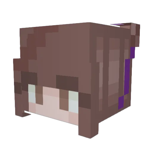 xBex Minecraft avatar head, 3D render