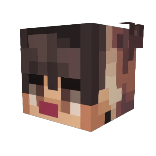 xBeyonce Minecraft avatar head, 3D render