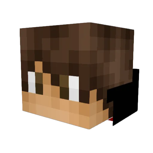 xBiTDragon Minecraft avatar head, 3D render