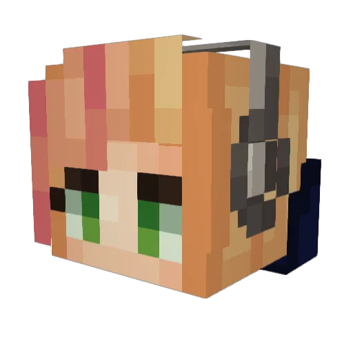 xBianca Minecraft avatar head, 3D render