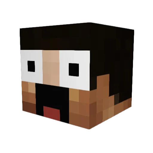 xBiddZx Minecraft avatar head, 3D render