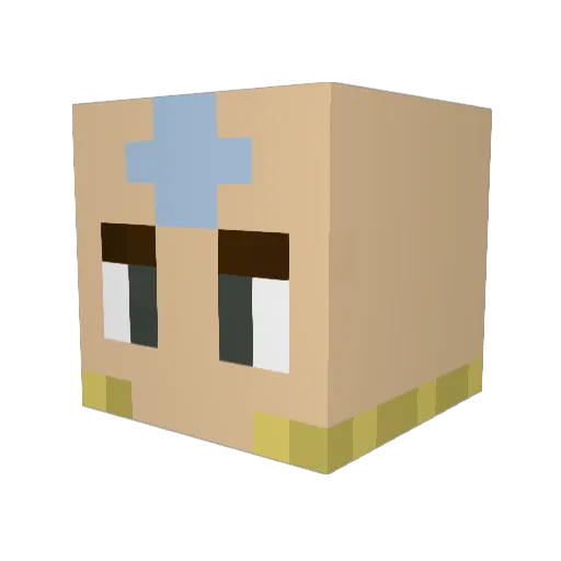 xBigos Minecraft avatar head, 3D render