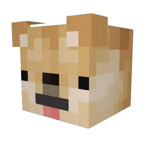 xBiko Minecraft avatar head, 3D render