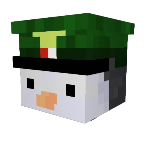 xBingNing Minecraft avatar head, 3D render