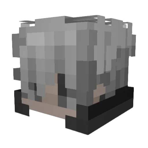 xBlackClaw Minecraft avatar head, 3D render