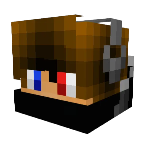xBlackHavoc Minecraft avatar head, 3D render