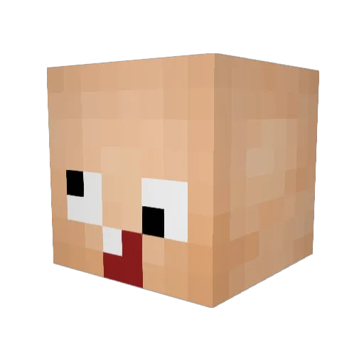 xBlieb Minecraft avatar head, 3D render