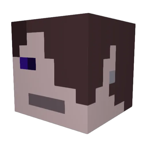 xBloodhunterx Minecraft avatar head, 3D render