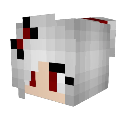 xBloodyBunny Minecraft avatar head, 3D render