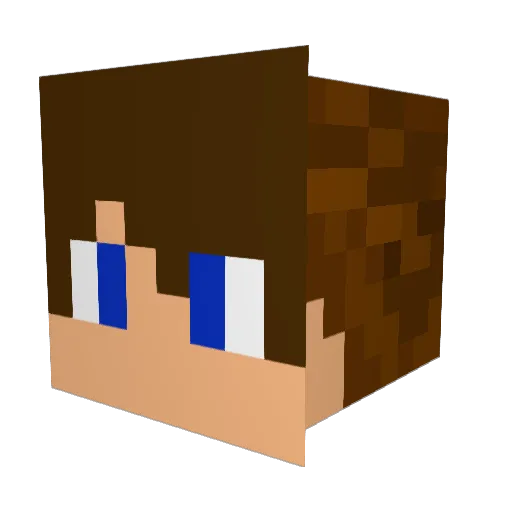 xBlueMonkx Minecraft avatar head, 3D render