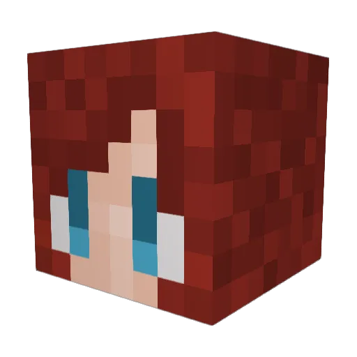 xBlueSquidx Minecraft avatar head, 3D render