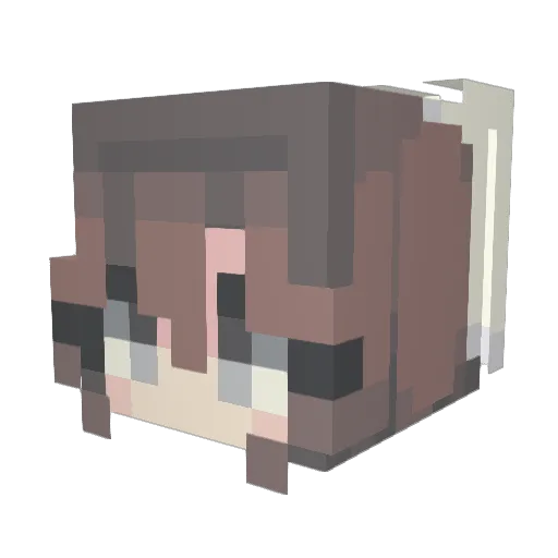 xBlueWolfiex Minecraft avatar head, 3D render