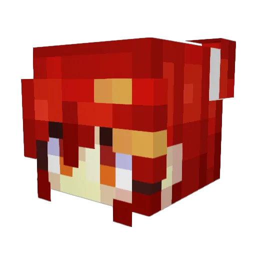 xBlurii Minecraft avatar head, 3D render