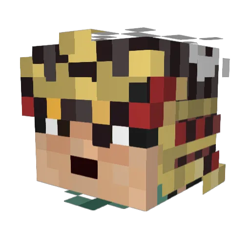xBlurp Minecraft avatar head, 3D render