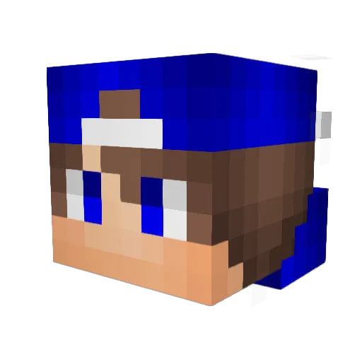 xBoB_ Minecraft avatar head, 3D render