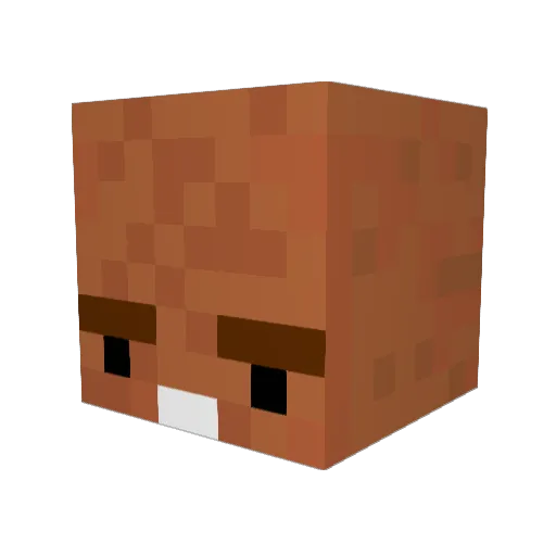 xBoman Minecraft avatar head, 3D render