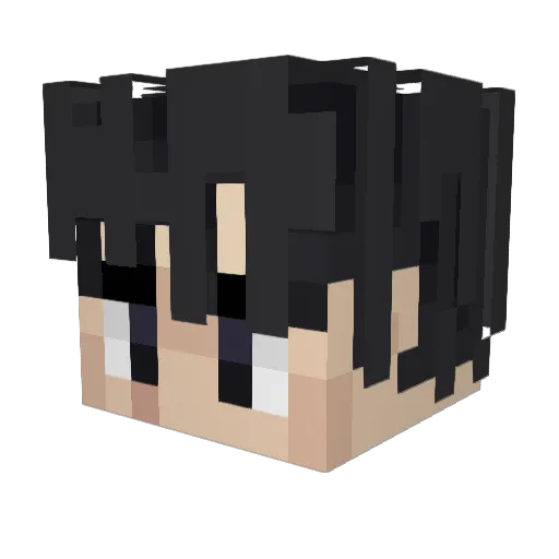 xBoundyAUS Minecraft avatar head, 3D render
