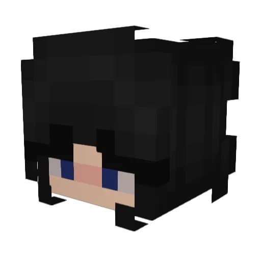 xBozve Minecraft avatar head, 3D render
