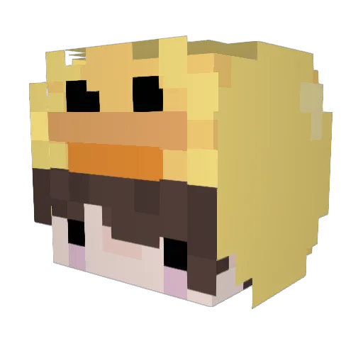 xBrYbx Minecraft avatar head, 3D render