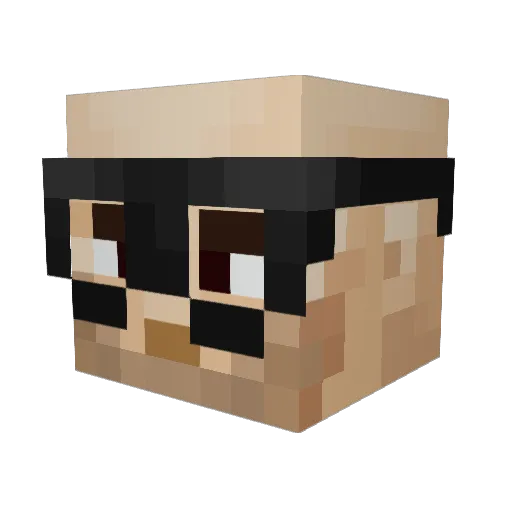 xBrettH Minecraft avatar head, 3D render