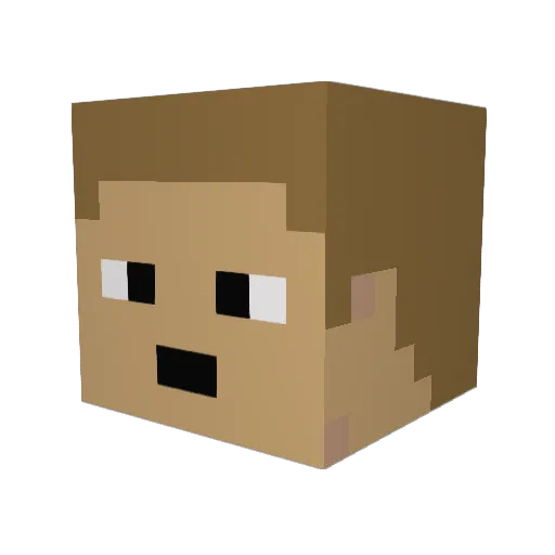xBrisky Minecraft avatar head, 3D render