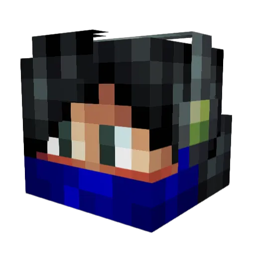 xBroCore Minecraft avatar head, 3D render