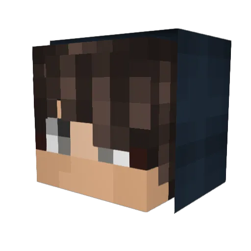xBrssss Minecraft avatar head, 3D render