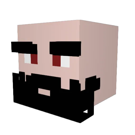 xBthN Minecraft avatar head, 3D render