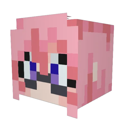 xBubbyCoolx Minecraft avatar head, 3D render