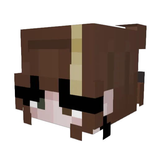 xBunkx Minecraft avatar head, 3D render