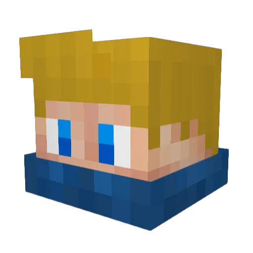 xBurakOfficial Minecraft avatar head, 3D render