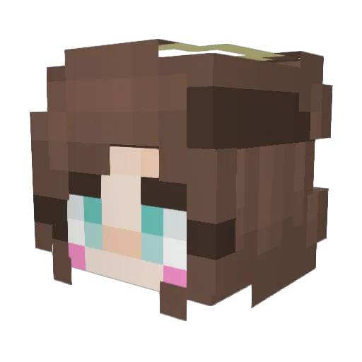 xC4Mii Minecraft avatar head, 3D render