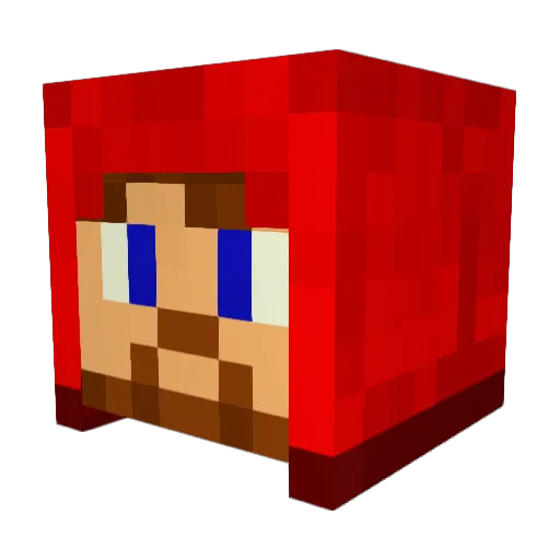 xCDBx Minecraft avatar head, 3D render