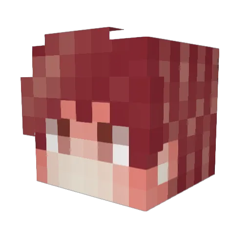 xCLAYTERZx Minecraft avatar head, 3D render