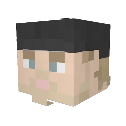 xCVRY Minecraft avatar head, 3D render