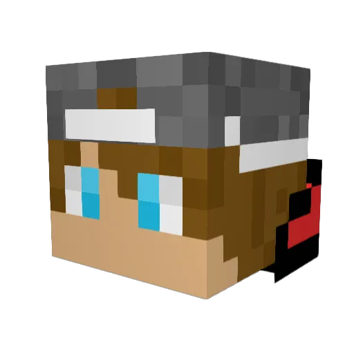 xCZARNYx Minecraft avatar head, 3D render